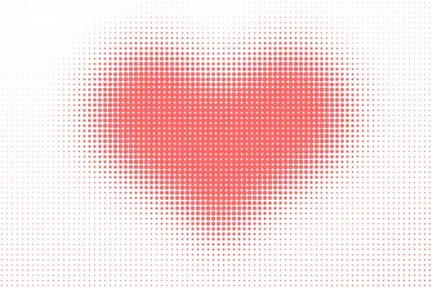 Halftone heart pattern Stock Illustration