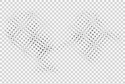Halftone heart shape dots pattern illustration Stock Illustration