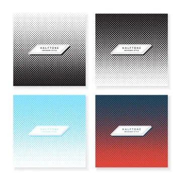 Halftone hexagon background minimal style modern design monochrome and color Stock Illustration
