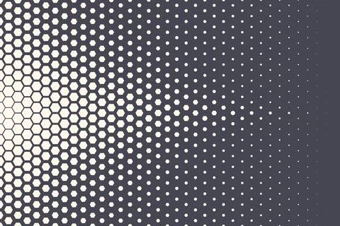 Halftone Hexagonal Pattern Vector Abstract Geometric Technology Background Stock Illustration