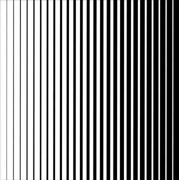 Halftone horizontal speed line abstract pattern. Vector halftone illusion. Illustrazione stock