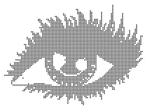 Halftone human eye Illustrazione stock