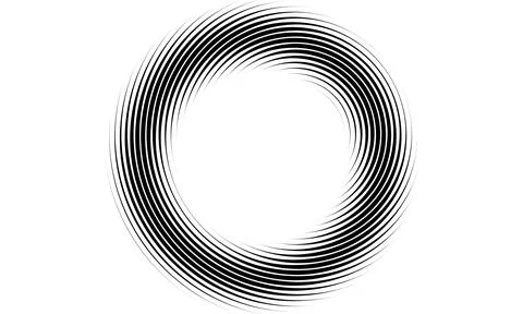 Halftone lines background circularly distributed. Halftone effect vector pattern Stockillustratie