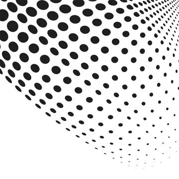 Halftone logo. Dot pattern abstract shape element Stock Illustration
