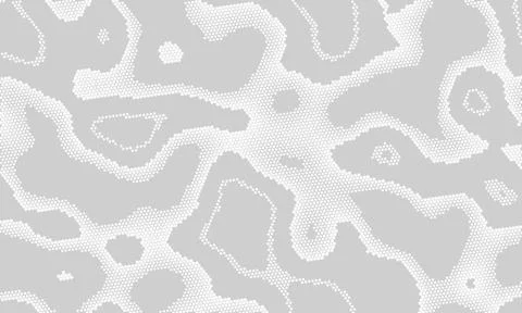 Halftone marble texture background.Abstract black and white dot art backdrop. Stock Illustration