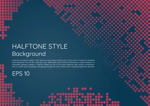 Halftone modern background minimal style with space for your text Stock Illustration
