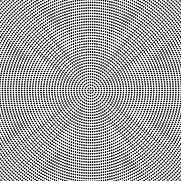 Halftone monochrome abstract circular dot pattern background design Stock Illustration