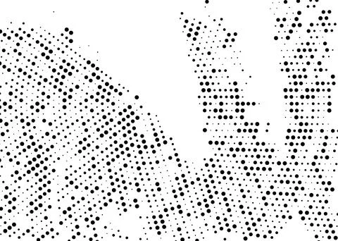 Halftone monochrome dot pattern. Minimalism, vector. Black dots on white ba.. Stock Illustration