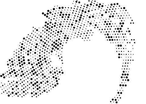 Halftone monochrome dot pattern. Minimalism, vector. Black dots on white ba.. イラスト素材