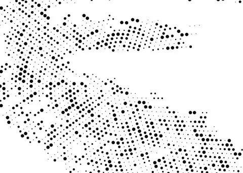 Halftone monochrome dot pattern. Minimalism, vector. Black dots on white ba.. Stock Illustration