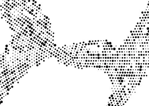 Halftone monochrome dot pattern. Minimalism, vector. Black dots on white ba.. Stock Illustration