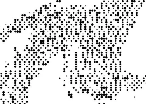 Halftone monochrome dot pattern. Minimalism, vector. Black dots on white ba.. 스톡 일러스트