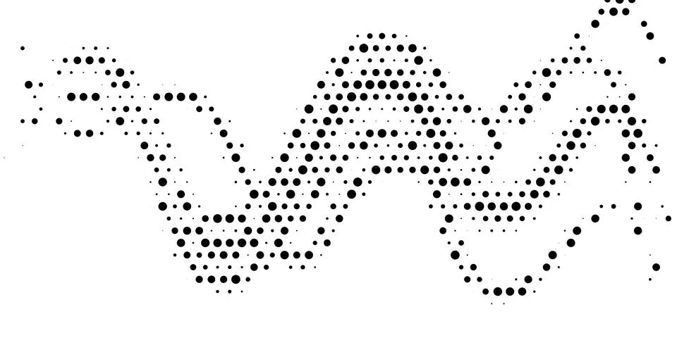 Halftone monochrome pattern with dots. Minimalism, vector. Background for pos Stock Illustration