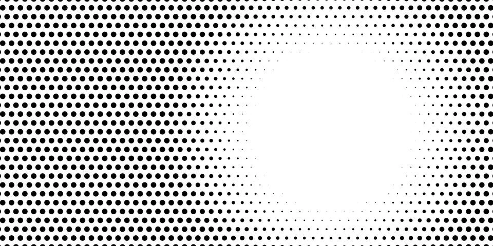 Halftone monochrome pattern with dots. Minimalism, vector. Background for pos Illustrazione stock
