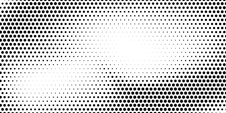Halftone monochrome pattern with dots. Minimalism, vector. Background for pos Stock Illustration