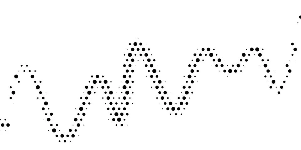 Halftone monochrome pattern with dots. Minimalism, vector. Background for pos Stock Illustration
