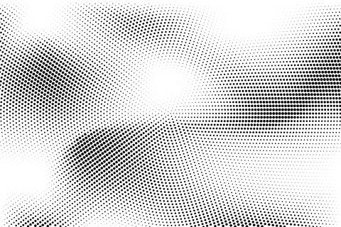 Halftone monochrome pattern with dots. Minimalism, vector. Background for pos Stock Illustration
