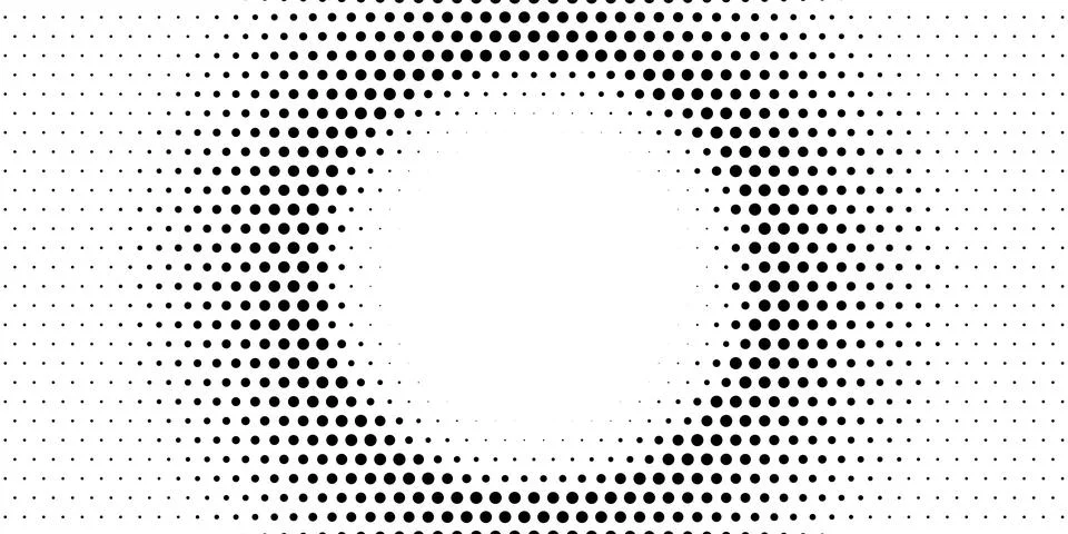 Halftone monochrome pattern with dots. Minimalism, vector. Background for pos Illustrazione stock