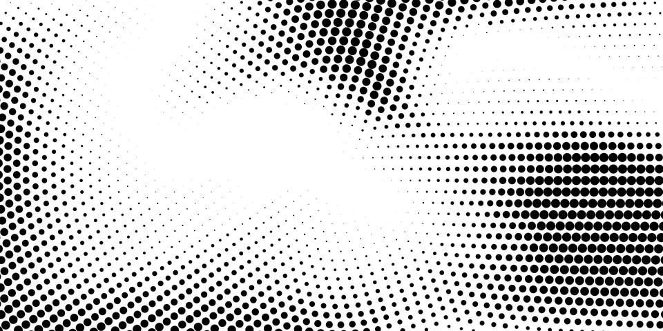 Halftone monochrome pattern with dots. Minimalism, vector. Background for pos Stock Illustration