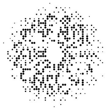 Halftone monochrome pattern with dots. Minimalism, vector. Background for pos Stock Illustration