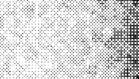 Halftone monochrome pattern with dots. Minimalism, vector. Background for pos Illustrazione stock
