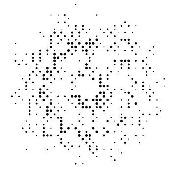 Halftone monochrome pattern with dots. Minimalism, vector. Background for pos Stock Illustration