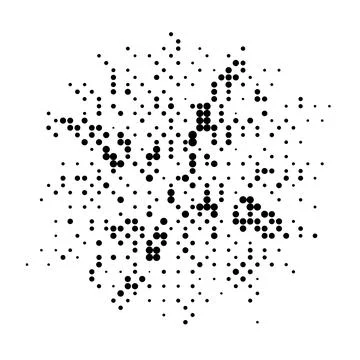 Halftone monochrome pattern with dots. Minimalism, vector. Background for pos Illustrazione stock