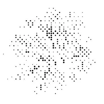Halftone monochrome pattern with dots. Minimalism, vector. Background for pos Stock Illustration