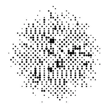 Halftone monochrome pattern with dots. Minimalism, vector. Background for pos Stock Illustration