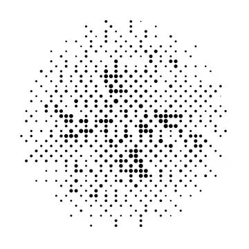 Halftone monochrome pattern with dots. Minimalism, vector. Background for pos Illustrazione stock