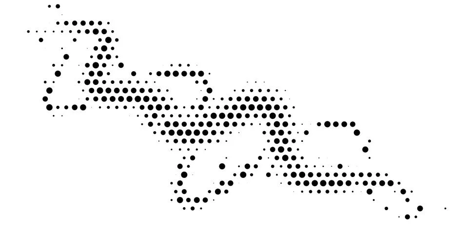 Halftone monochrome pattern with dots. Minimalism, vector. Background for pos Stock Illustration