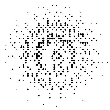Halftone monochrome pattern with dots. Minimalism, vector. Background for pos Stock Illustration