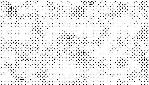 Halftone monochrome pattern with dots. Minimalism, vector. Background for pos Stock Illustration