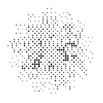 Halftone monochrome pattern with dots. Minimalism, vector. Background for pos Stock Illustration