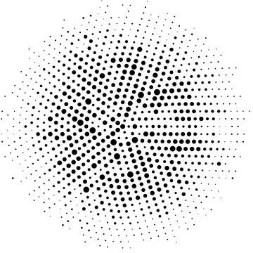 Halftone monochrome pattern with dots. Minimalism, vector. Background for p.. Illustrazione stock
