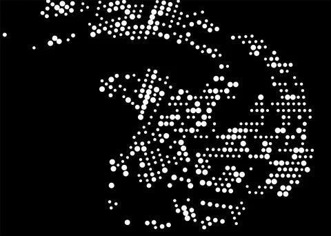 Halftone monochrome pattern with dots. Minimalism, vector. Background for pos 스톡 일러스트