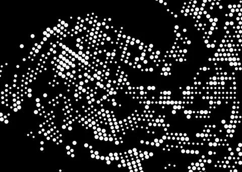 Halftone monochrome pattern with dots. Minimalism, vector. Background for pos Stock Illustration