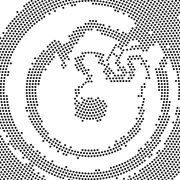 Halftone monochrome pattern with dots. Minimalism. Background for posters, we イラスト素材