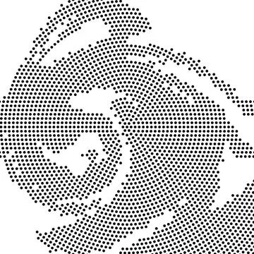 Halftone monochrome pattern with dots. Minimalism, vector. Background for Stock Illustration
