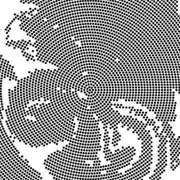 Halftone monochrome pattern with dots. Minimalism, vector. Background for Stock Illustration