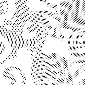 Halftone monochrome pattern with dots. Minimalism, vector. Background for Illustrazione stock