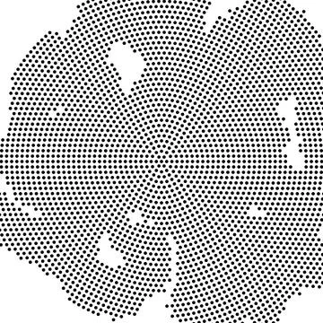 Halftone monochrome pattern with dots. Minimalism, vector. Background for Illustrazione stock