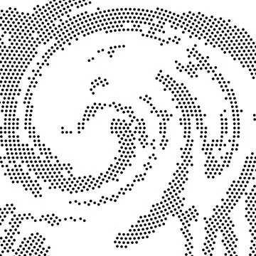 Halftone monochrome pattern with dots. Minimalism, vector. Background for Stock Illustration
