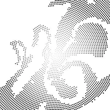 Halftone monochrome pattern with dots. Minimalism, vector. Background for Stock Illustration