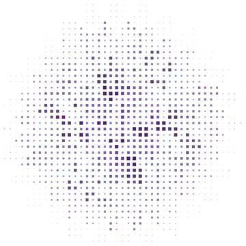 Halftone monochrome pattern with purple squares. Minimalism, vector. Backgrou Иллюстрация