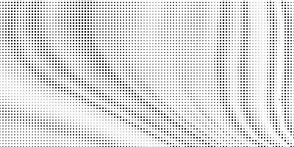 Halftone monochrome pattern with squares. Minimalism, vector. Background for  Stockillustratie