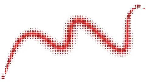 Halftone monochrome pattern with squares. Shades of red. Minimalism, vector.. イラスト素材
