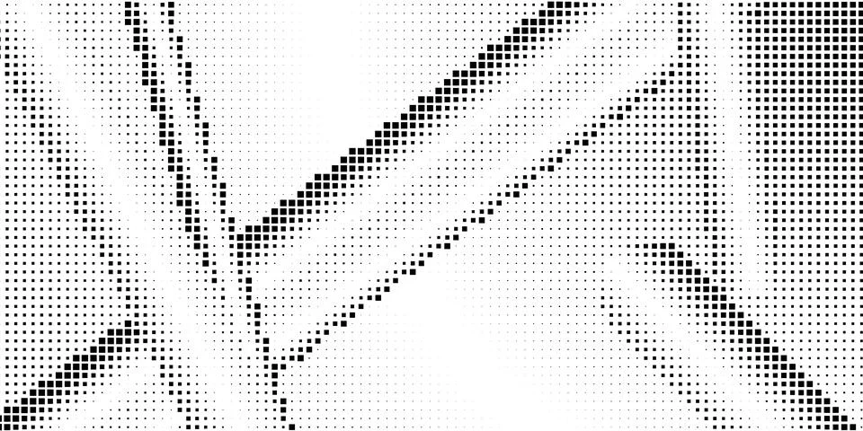 Halftone monochrome pattern with squares. Shades of grey. Minimalism, vecto.. Illustrazione stock