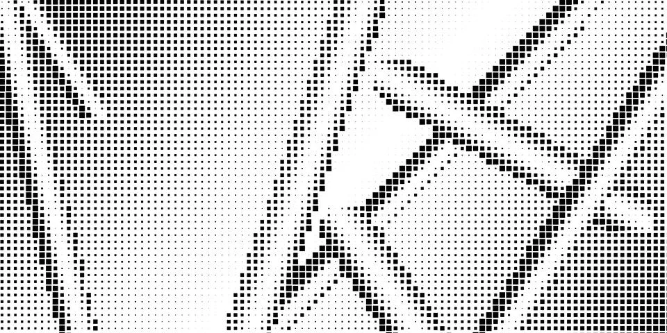 Halftone monochrome pattern with squares. Shades of grey. Minimalism, vecto.. Illustrazione stock