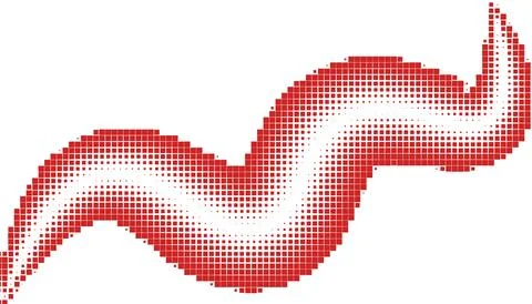 Halftone monochrome pattern with squares. Shades of red. Minimalism, vector.. Stock Illustration
